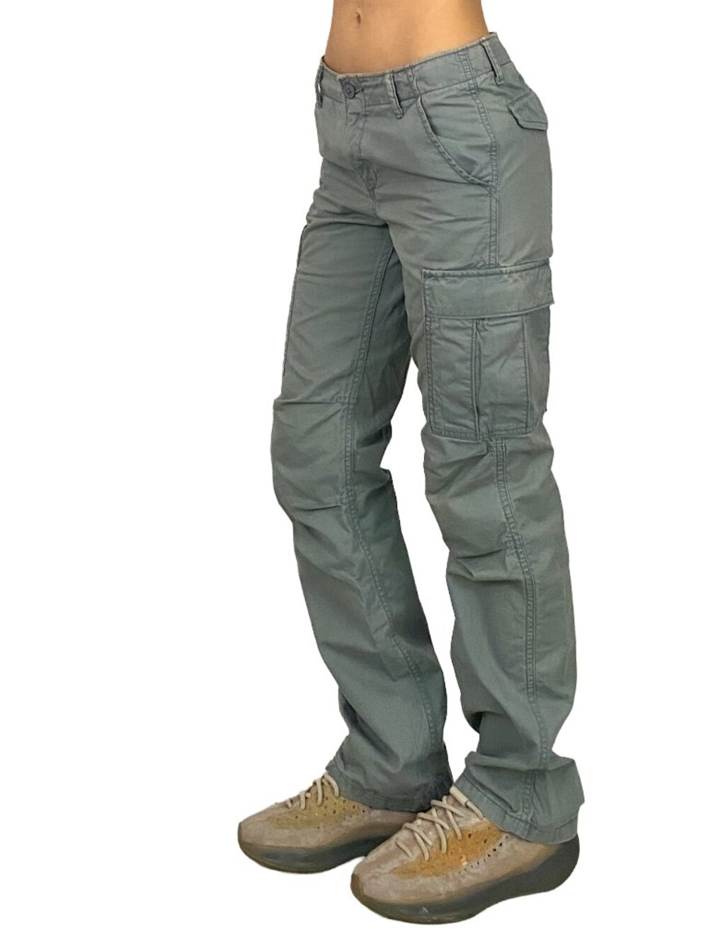 2000s sage green low rise cargo pants by Gap